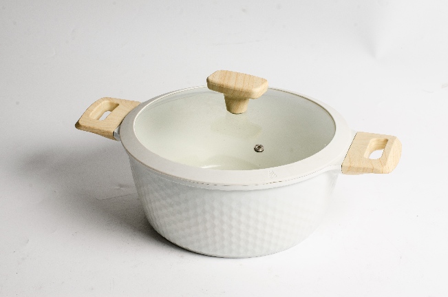 Cream color Golf series deep fry pan