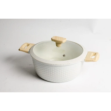 Cream color Golf series deep fry pan